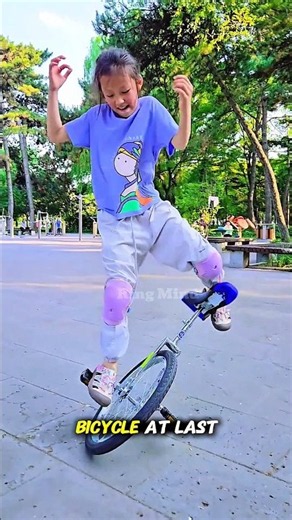 She Never Gave Up… And Finally Did It! 🚲#shorts #luckygamplay #cyclestunt