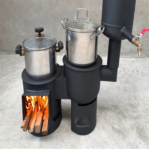 How to make a very simple wood stove from an old gas cylinder for those who do not know | Genius Hands DIY