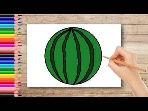 How To Draw A Watermelon Easy | Watermelon Drawing