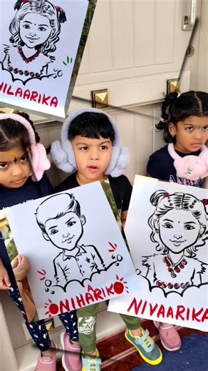 Caricature of my kids🧿🧿🧿 #triplets #babies #art