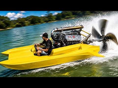 I Built a Super Boat from Scrap Materials with a 570cc Engine