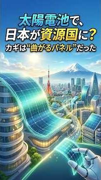 太陽電池で、日本が資源国に？カギは“曲がるパネル”だった#ペロブスカイト太陽電池 #太陽電池 #再生可能エネルギー #日本の技術 #ヨウ素 #資源#エネルギー安全保障 #雑学 #LumiNova