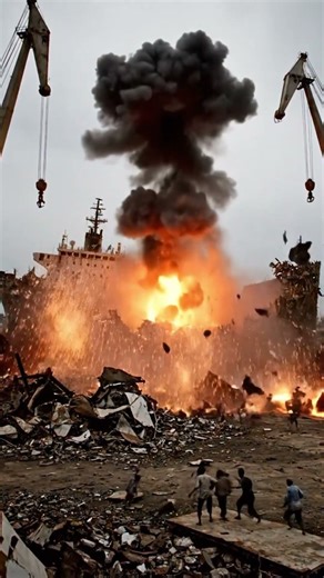 Explosion on a Cargo Ship 💥🚢 | AI Disaster Simulation