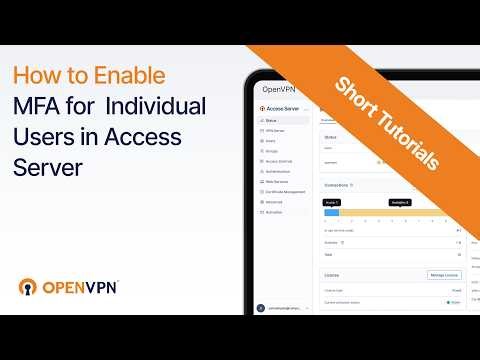 How to Enable MFA for Individual Users in Access Server
