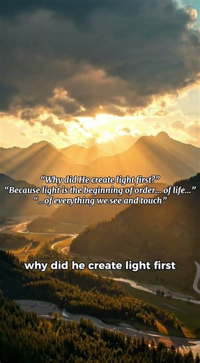 Why God Created Light First | Creation Story Explained #Shorts”