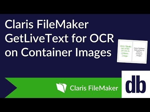 Claris FileMaker: GetLiveText for OCR on Container Images