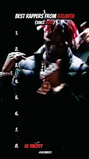 Best rappers from atl since 2010 #viral #shorts #rap #atlanta #hiphop #playboicarti #lilyachty