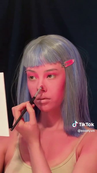 Tutorial! (kinda) #bladerunner2049 #joi #joicosplay #joibladerunner Products used: @Huda Beauty easy blur primer, easy blur foundation (cashew) & easy bake setting powder (ube birthday cake), gifted @BEAUTY BAY bright matte palette @essence.cosmetics lash princess mascara