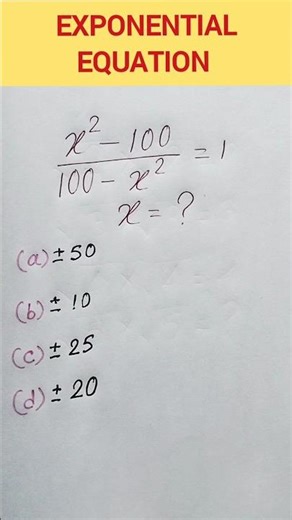 Exponential equation #maths #mathsaminute #shorts
