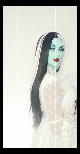 Lily Munster Makeup Transformation Tutorial