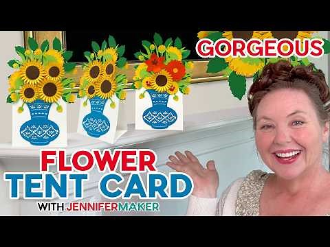 🌻 Easy 3D Bouquet Tent Card: Flowers Stand Up On Their Own! 🌻