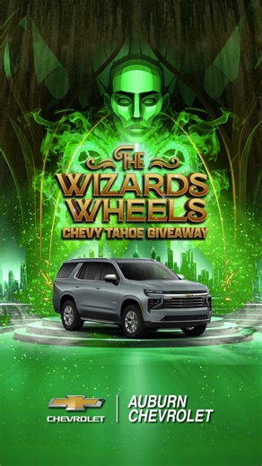 ✨ Follow the yellow brick road to your chance at a brand-new Chevy Tahoe! ✨ The Wizards Wheels Giveaway 🚙 has begun! Get your free entry DAILY and rack up bonus entries while you play your favorite gaming machines or table games! Join us for the Grand Finale on Saturday, November 29 with qualifying drawings from 4PM-8PM and the GRAND PRIZE at 9PM! One lucky winner is GUARANTEED to win! Start your magical journey now! 🛣️ https://muckleshootcasino.com/promotions *Chevy Tahoe courtesy of Auburn C