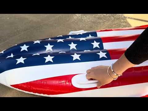 Watch Before Buying - Inflatable Pool Floats Adult, American Flag Swimming Beach Party Toys