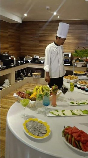 morning breakfast buffet setup #chef