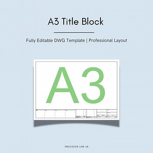 Autocad ISO A3 Title Block Template - Editable DWG Layout (digital Download) - Etsy
