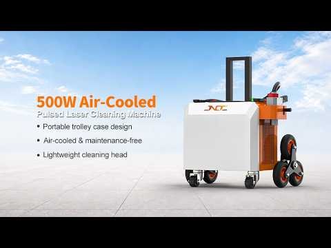 500W Air Cooled Pulsed Laser Cleaning Machine | Portable Trolley Laser Rust Paint Oil Removal