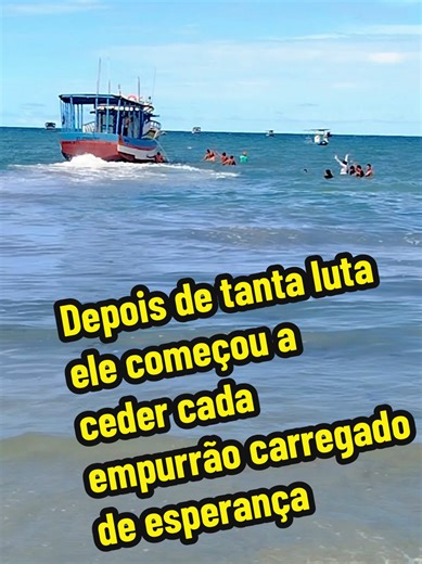 Depois de tanta luta, ele começou a ceder cada empurrão carregado de esperança! Fica até o final e sente essa vitória com a gente #viral #viralvideo #fyp #foryou #praia