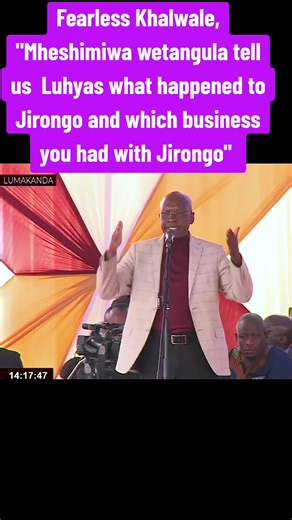 Wetangula's Speech on Jirongo's Burial Today