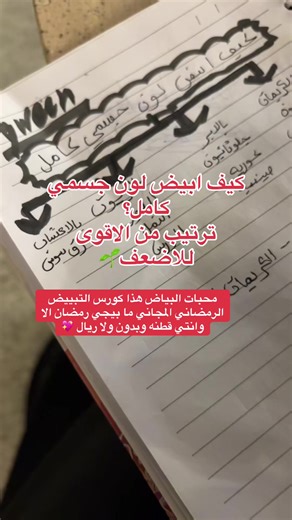 كورس التبييض الرمضاني المجاني: تبييض الجسم بشكل طبيعي
