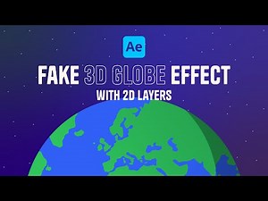 After Effects Tutorial - Animate a fake 3D globe with 2D layers