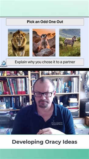 Odd One Out: Encouraging pupil talk and oracy in Primary School Science The class is shown 3 or 4 different pictures (or real objects) and asked to say which is the odd one out and why. The ‘why’ is key – the children justify their reasoning and so reveal their thinking. There’s usually no single correct answer, any one of the options could be chosen as long as the reasoning is valid. For example an image of a bar of chocolate, a bottle of water and a balloon. #teachersoftiktok #teachingideas #t