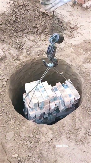 Transporting Bricks Into The Pit"