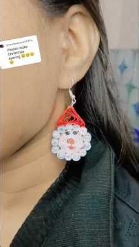 🔥 “Itne Cute Santa Earrings 😱 | Quilling Paper Craft for Christmas” 🔥