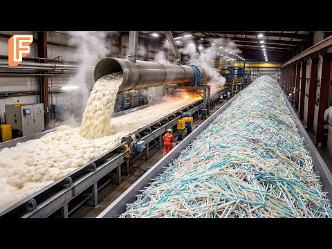 How Millions Of Plastic Straws Are Made Inside High-Speed Production Line