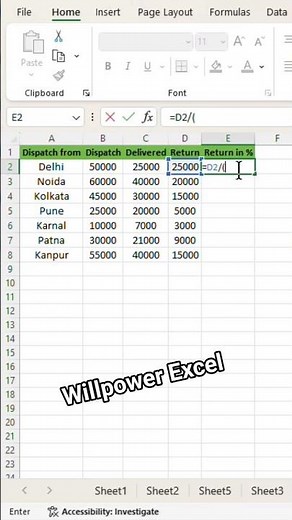 Excel Basic formula #advanceexcel #excel #exceltips