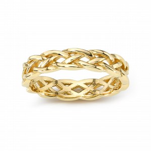 14k Gold Celtic Knot Ring I Solid Gold Irish Wedding Ring I Dainty Knot Stacking Ring I Womens Minimalist Promise Ring I Unique Celtic Band. - Etsy