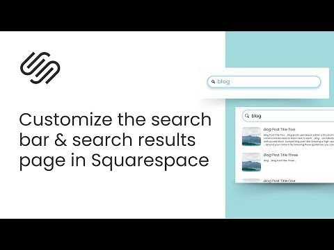 How to Customize the Search Bar & Search Results Page in Squarespace with CSS