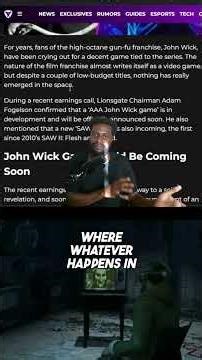 We may get a NEW JOHN WICK AND SAW GAME! #JohnWick #Saw #GamingNews #mrflexalot