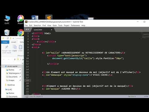 3 Agrandir cacher et afficher des éléments en Javascript Css