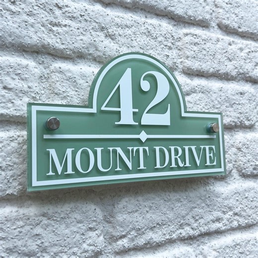 Traditional Personalised Address House Sign – Clear Acrylic, UV Printed Street Sign, Door Number & Road Name, New Home Gift - Etsy Canada