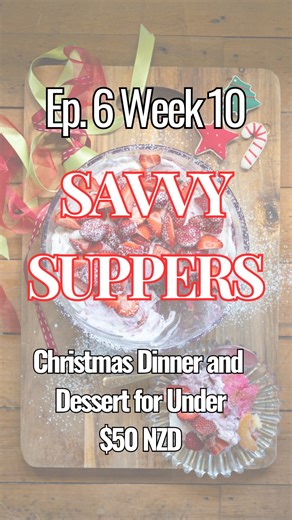 Part 6 Savvy Suppers, Christmas Edition Dinner and Dessert for 6 for $50NZD. Finally, DESSERT. What’s more classic than a Christmas Trifle? Am I not sure? It may not be tradish, but it’s low maintenance, quick, you can make some of it the day before, and you will probably have leftovers. Win, Win and another WIN. I do all my shopping @newworld_threeparks orldthreepar and buy the deals. Shop around the supermarket and see what you can find! Sometimes things are in different places from normal. Pl