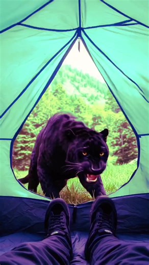 Wild panther scare the campfire #camping #camper #bushcraftimprovisation #varil #trend