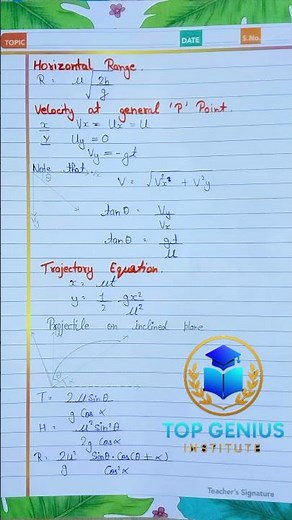 Motion in Straight line Short Notes Part - 7 | Class 11 Physics Chapter 2 #shortnotes #physics #jee