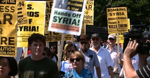 Protests against military strike on Syria