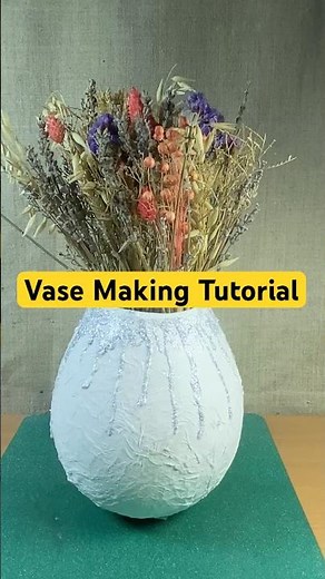 DIY Decorative Vase Making | Paper Mache Tutorial