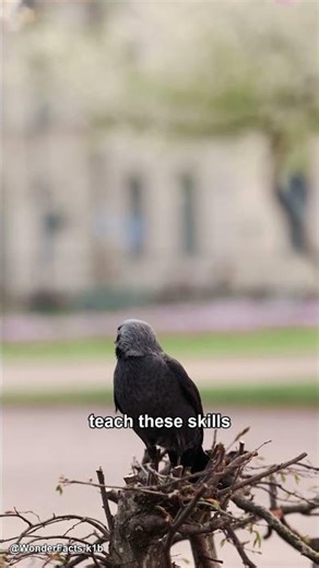 🐾 Crow Tool Use And Memory — Wild Facts! #Shorts