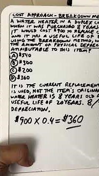 Cost approach – the breakdown method #realestate #investing ￼