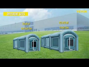 VEVOR Inflatable Paint Booth 20x10x8ft - Portable Car Spray Tent with 2 Blowers!