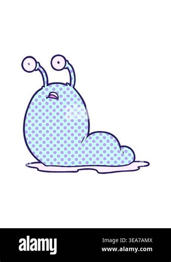 jiggle motion animation of cartoon slug Stock Video Footage - Alamy