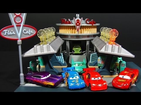 Cars 2 Flo's V8 Cafe Playset Radiator Springs Classic Toy Review Mattel TRU Toysrus