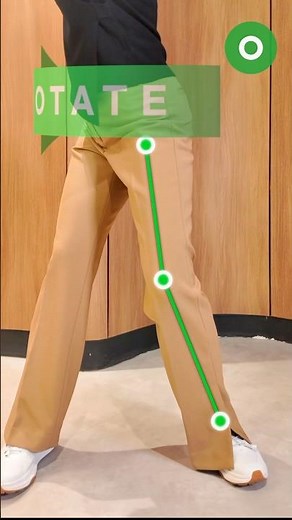 Don't hold your left leg if it's hard to rotate when you're backswing