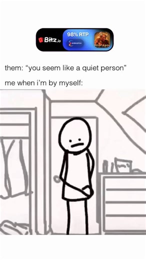@genztriggered on Instagram: "@bitzcasino them: “you seem like a quiet person” me when i’m by myself: immediately turning my room into a private concert venue, arguing with invisible people like it’s a debate championship, randomly dancing for three seconds and stopping like nothing happened, rehearsing fake interviews for achievements i don’t even have yet, overthinking one harmless moment while brushing my teeth, switching from deep life philosophy to absolute nonsense in seconds, laughing alo