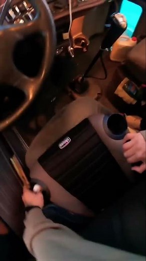 when you’re forced to use a booster seat as a truck driver😵‍💫 #shorts