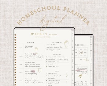 Digital Homeschool Planner for iPad, GoodNotes and Notability