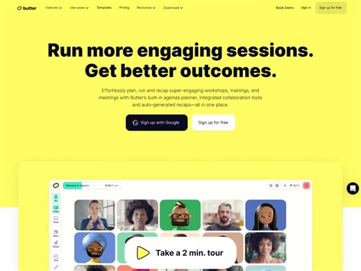 Virtual session Butter UI