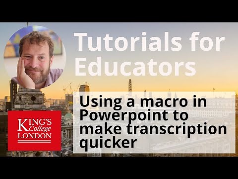 Using a macro in Powerpoint to insert slides to increase transcription efficiency